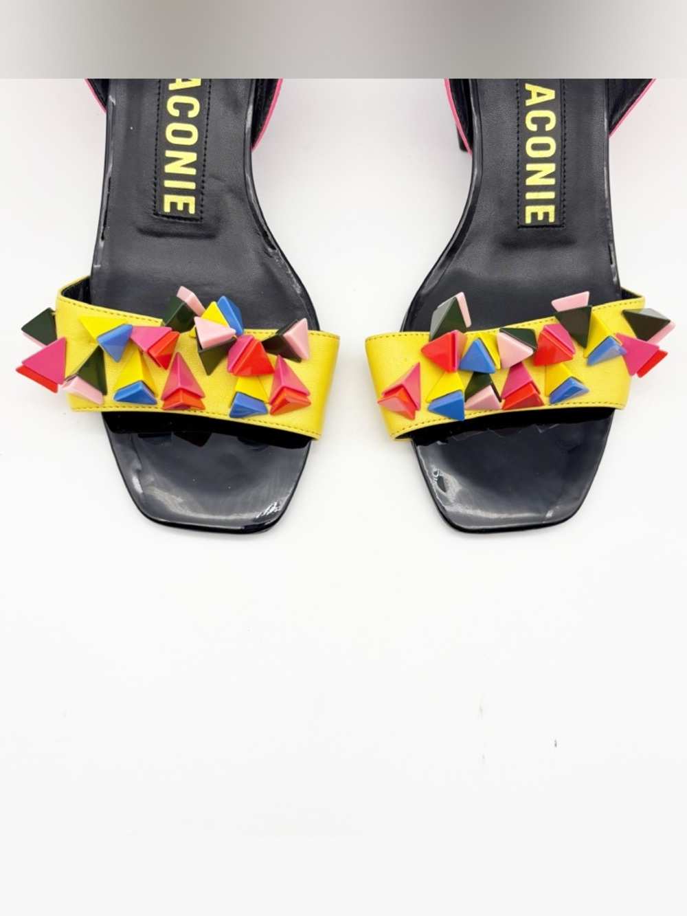Colorblock Studded Block Heel Sandal - Multi - Picture 5 of 15